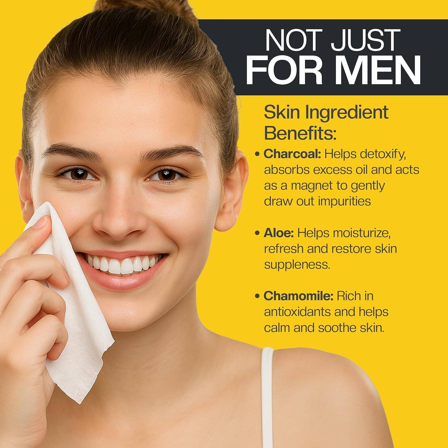 Innovarix - Wholesale Facial Cleanser - The Noblemen Charcoal Face + Body Cleansing Wipes 120 count5