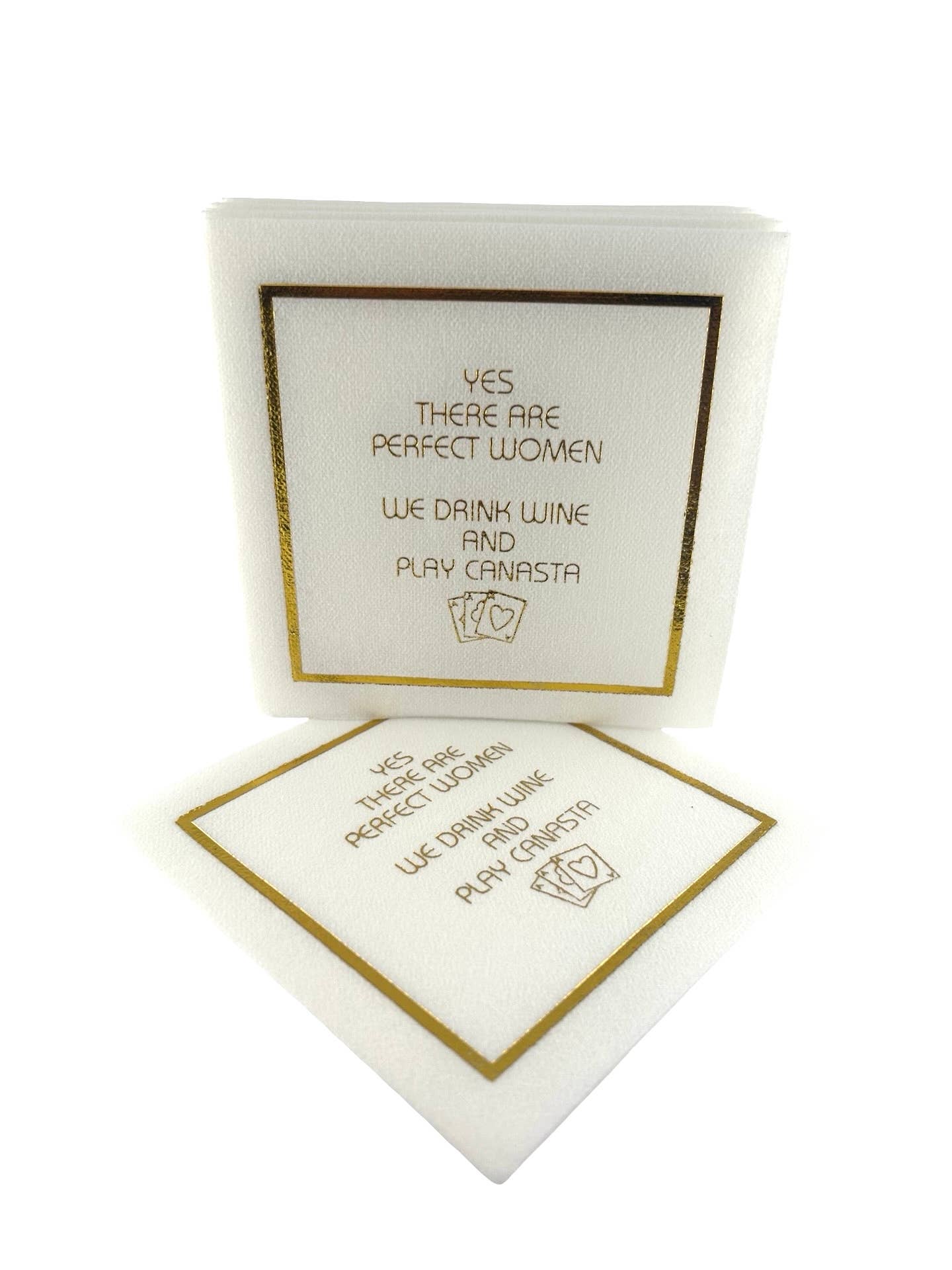 Maven Home - Wholesale Disposable Napkin - Linen-Feel Cocktail Napkins, Perfect Women Canasta2