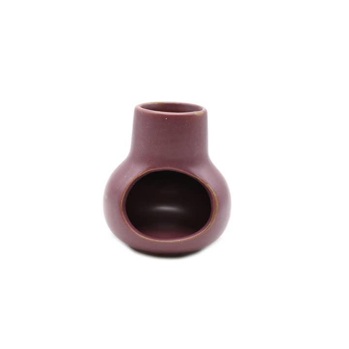 Designs by Deekay Inc. - Wholesale Incense Holder - Ceramic Mini Smudge Chimney - Purple