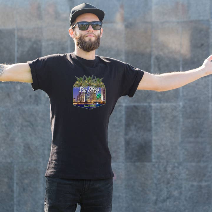 San Diego Tee Shirt for wholesale by Real Cool Stickers & Stuff