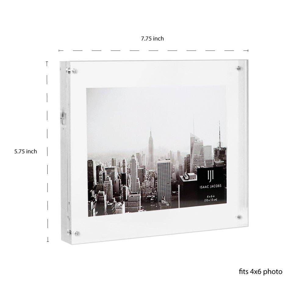 Isaac Jacobs International – wholesale Picture frame – Isaac Jacobs Wall-Mountable Clear Acrylic Picture Frame9