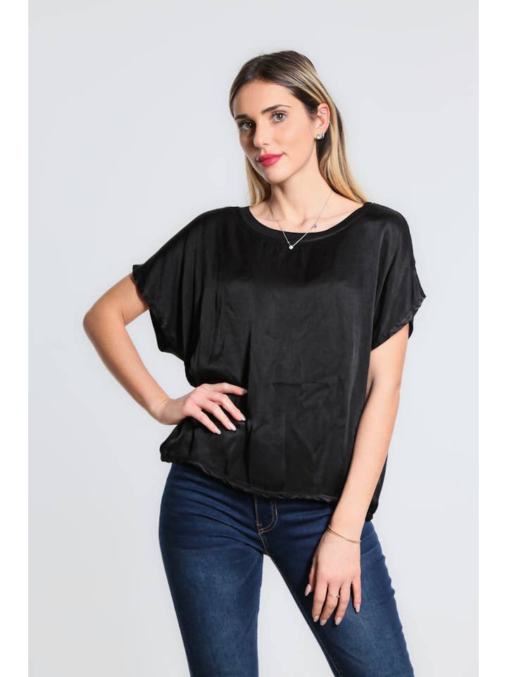 TINA Stephens Italy/Tees By Tina - Wholesale Blouse - Women's - Lindy Viscose Sheen Top (BSS225)