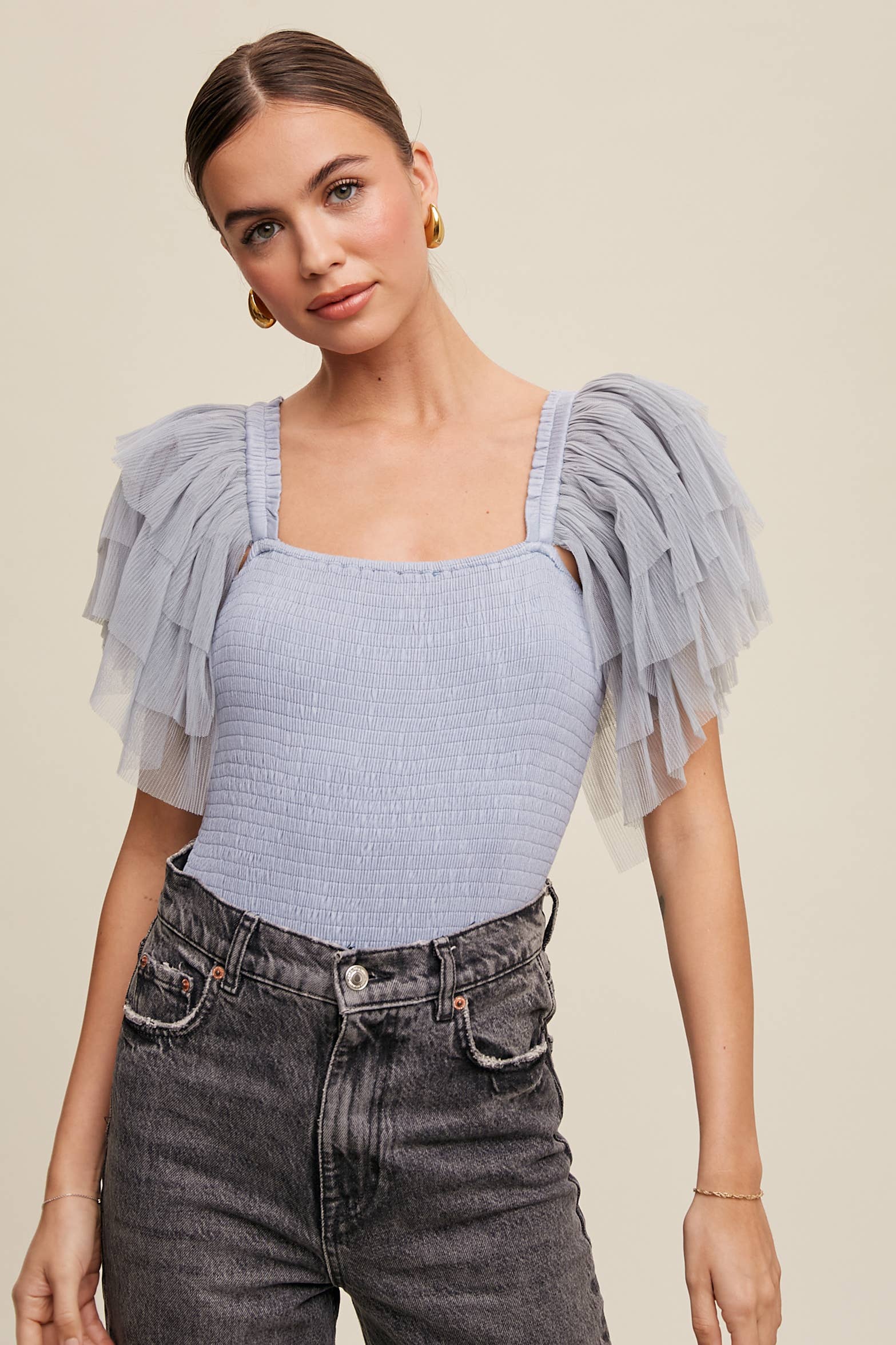 Listicle – Bodysuit - Mulher por atacado – Body Elegância Plissada37