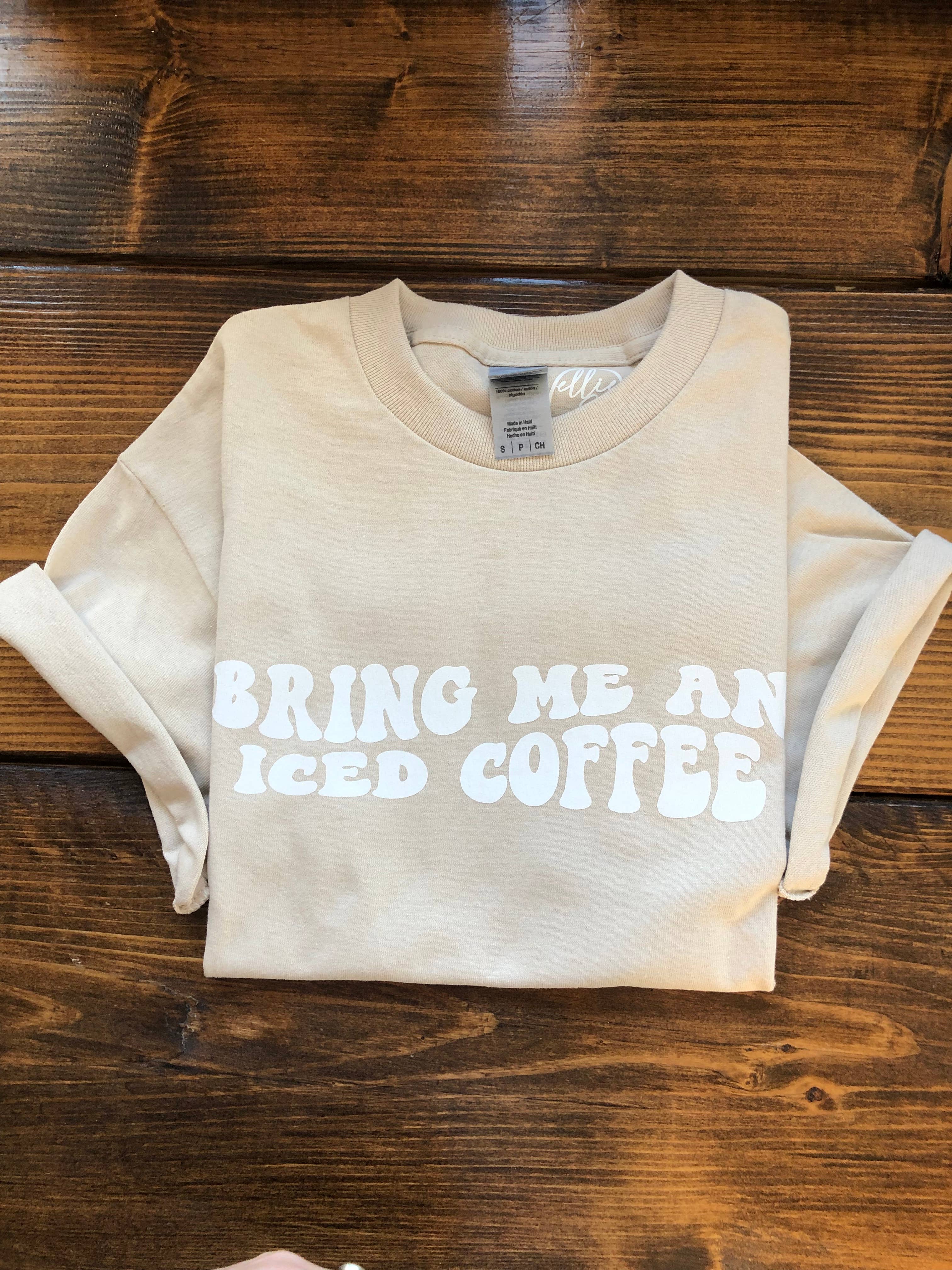 Ellie Jade Co - Vendita all'ingrosso Maglietta serigrafata - Donna - T-shirt Bring Me An Iced Coffee0