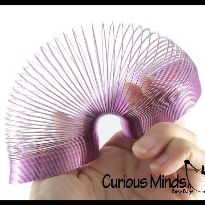 Curious Minds Toys - Vente Fidget/jouet anti-stress – enfant - Jouet ressort magique en métal coloré 6 cm - Fidget sensoriel4