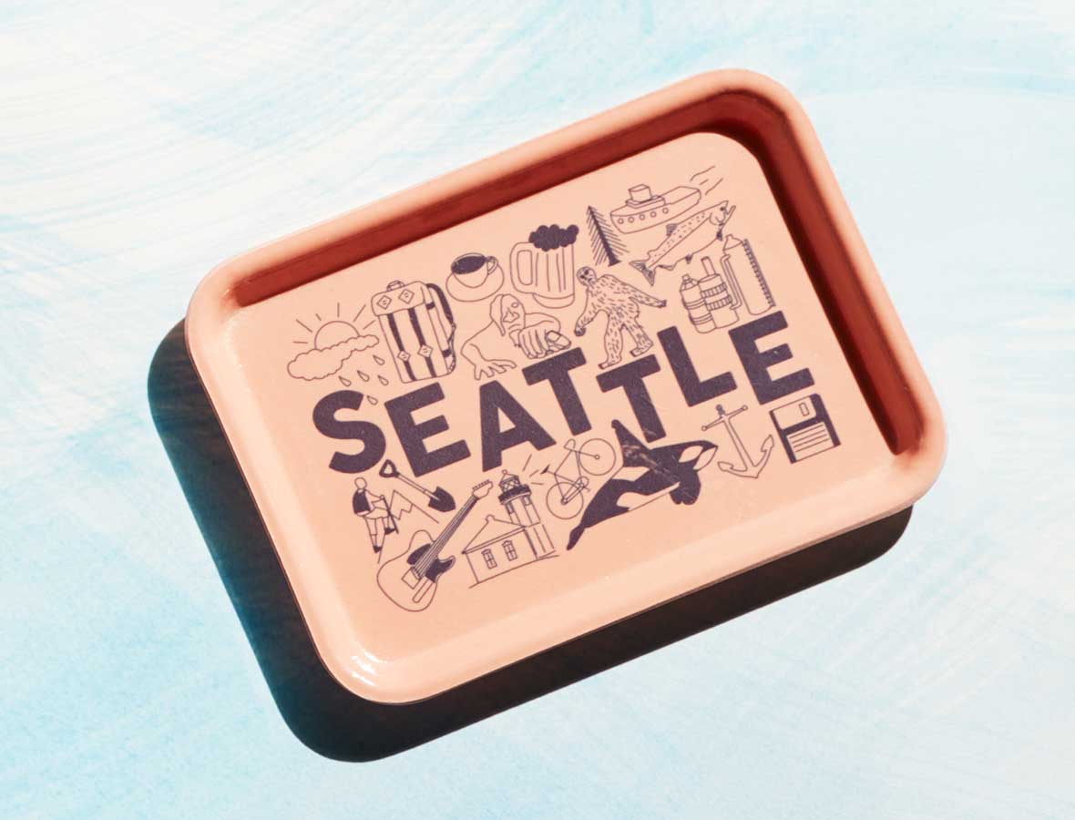 Maptote - Wholesale Decorative Tray - Seattle Small Tray1