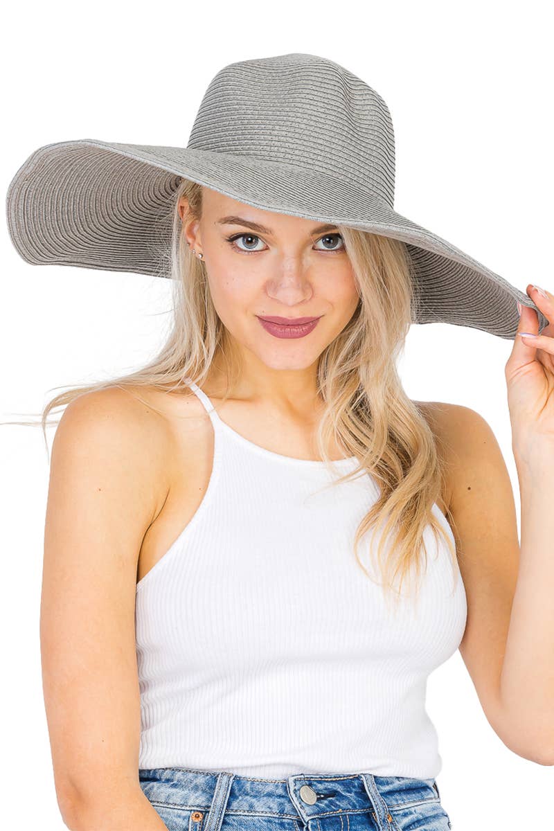 Cap Zone - Wholesale Straw Hat - Women's - Wire Brim Straw Beach Sun Hat11