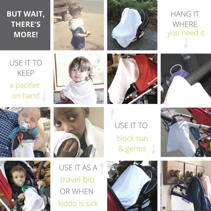 Ever After Baby - Vendita all'ingrosso Peluche - Bambini e neonati - Peluche Dragon+Panno Allattamento Mussola Burp Teal13