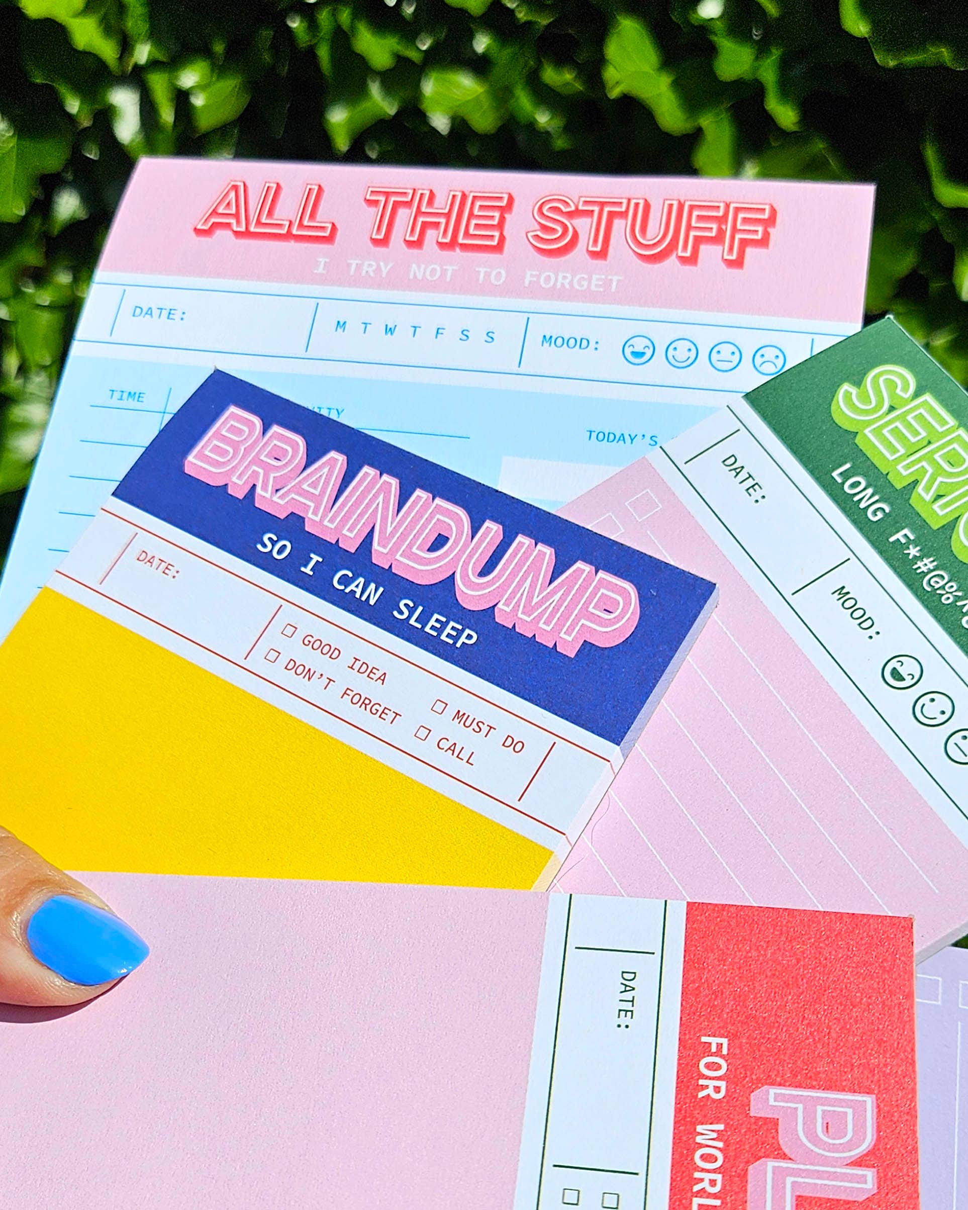 Studio Inktvis - Wholesale Notepad - Green pink funny Seriously long funking to do list notepad3