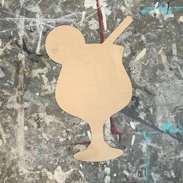 DIY Craft Blank - Wood Shape- Fruity Drink for wholesale by Studio 29 Eleven