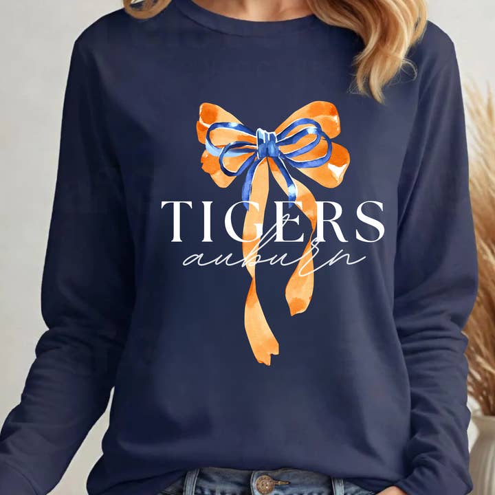 Auburn Bow Long Sleeve for wholesale by Pocketful of Prints