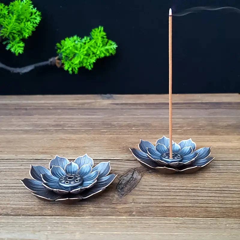Huis Van Merken - Wholesale Incense Holder - 2-Tier Lotus Flower Mini Stand – Meditation, Yoga & Spa Decor Gift3