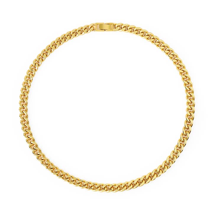 Gold Plated Curb Chain Necklace för wholesale av Juulry
