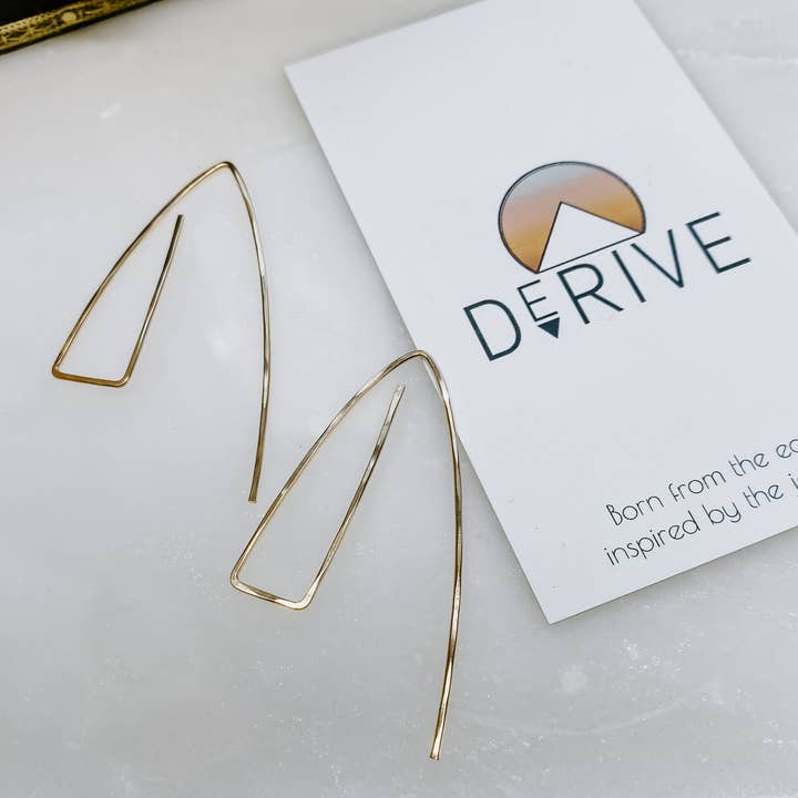 Triangle Threader Earrings for wholesale by Derive Jewelry