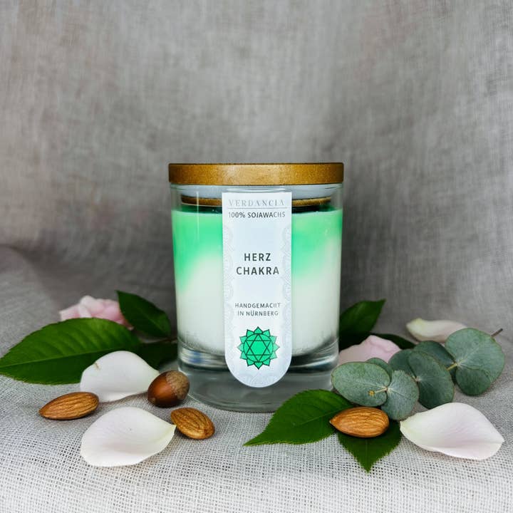 Sojaljus med doft - "Hjärtchakra" - Yogaljus för wholesale av Verdancia