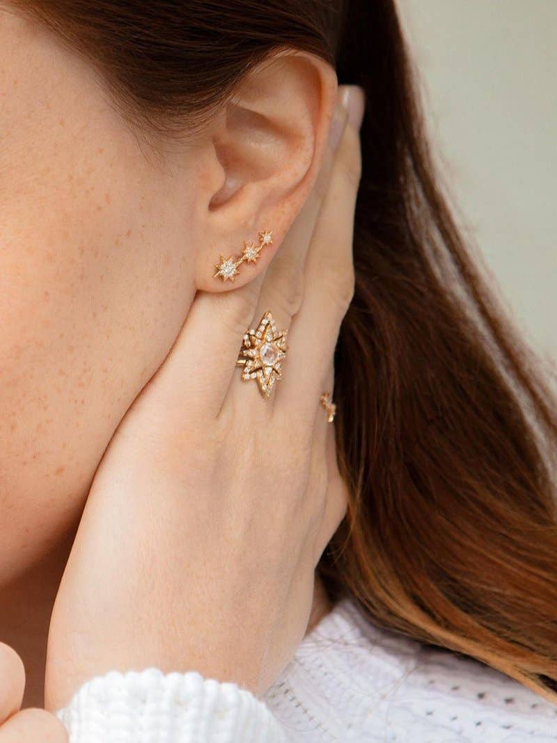 ANZIE – Engroshandel Ørestikkere – Aztec Nordstjerne Trio Enkelt Stud3