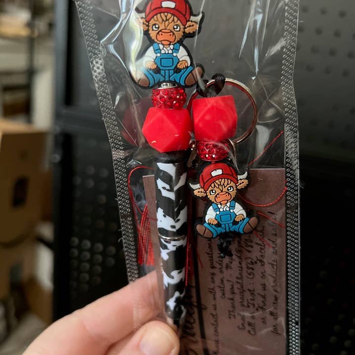 Cedar Hill Country Market - Wholesale Keychain - Unisex - Western Pens and Keychains Sets - Multi