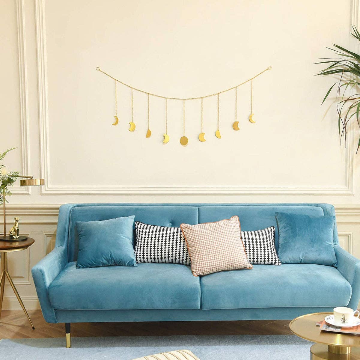 Yoga Junkies – Großhandel 3D-Wandkunst – Mondphasen Wandbehang im Boho-Stil mit Mondphasen-Motiv2