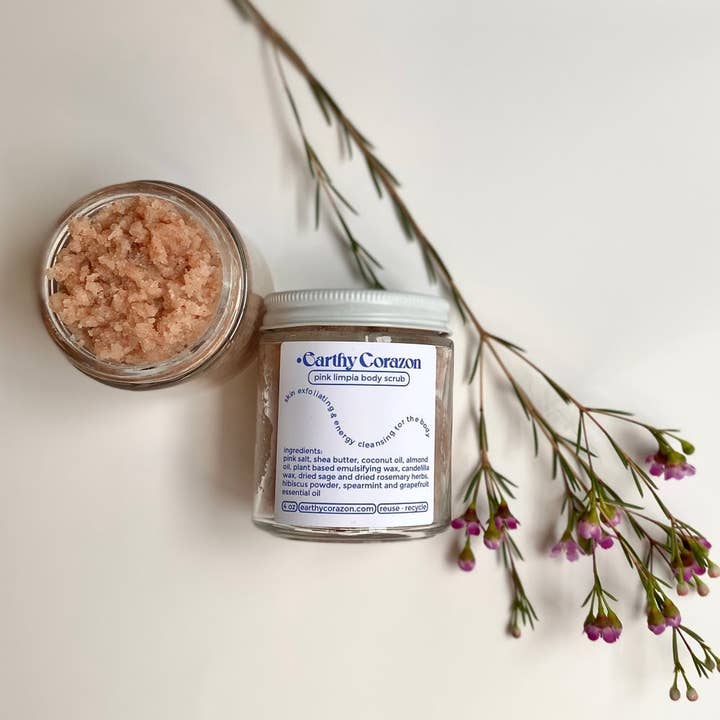Pink Limpia Body Scrub for wholesale by Earthy Corazon