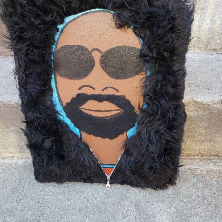 "Cool Dude With Fur Hoodie" Canvas 16x20 for wholesale by NPO Creations