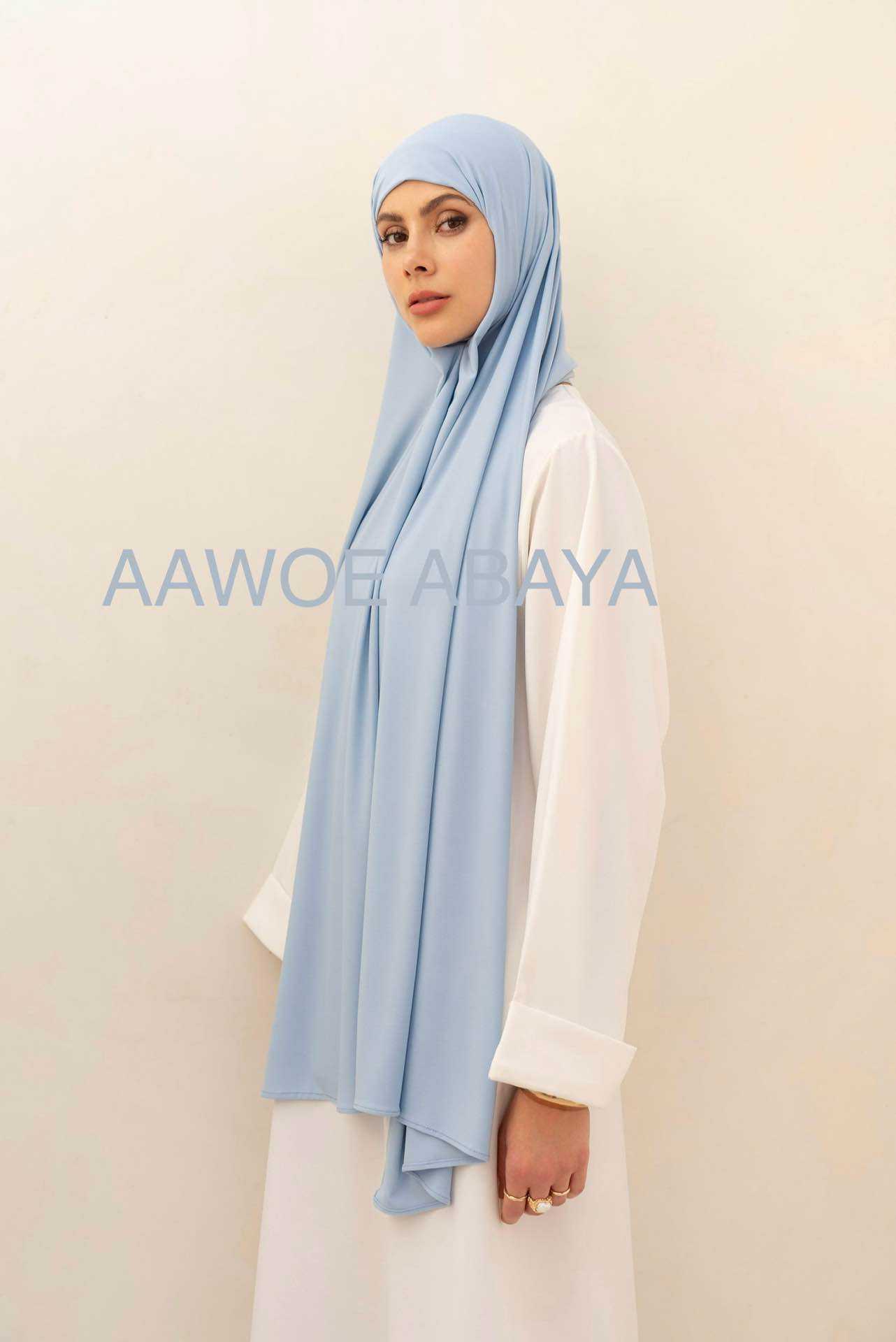 Aawoe Abaya – Engroshandel Hijab - Dame – Hijab rektangel i jersey med bindebånd - 70x200 cm - 24846