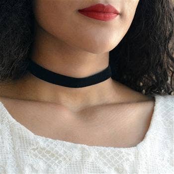 Sweet Romance Jewelry – Gargantilha/coleira por atacado – Colar Gargantilha de Veludo Preto N1482