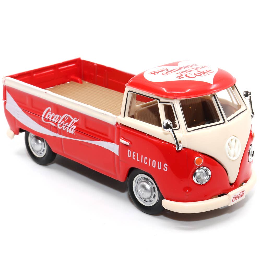 Motor City Classics, Inc. - Wholesale Decorative Tabletop Object - 1:43 Scale Coca-Cola 1962 VW T1 Pickup Diecast Model3