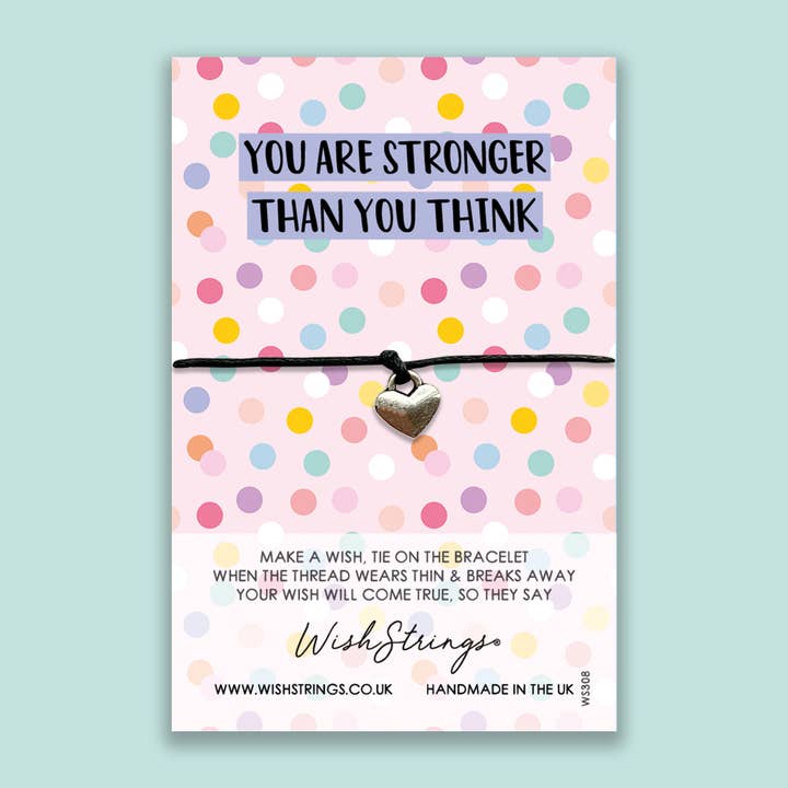 WishStrings - Wholesale Charm/Dangle Bracelet - STRONGER THAN YOU THINK - WishStrings Wish Bracelet - WS308♥