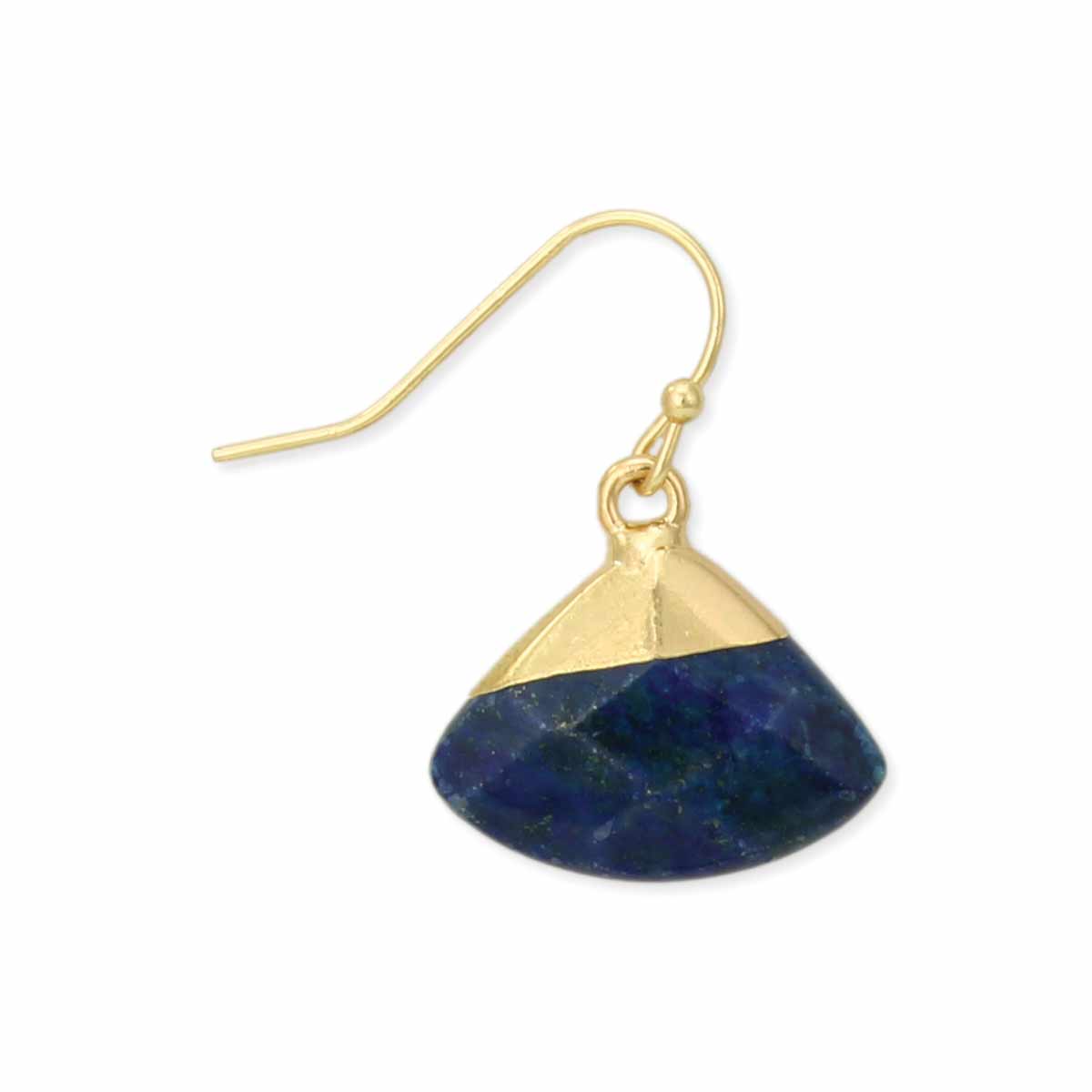 ZAD – wholesale Dangle earrings – Gold Dipped Luxury Lapis Earrings1