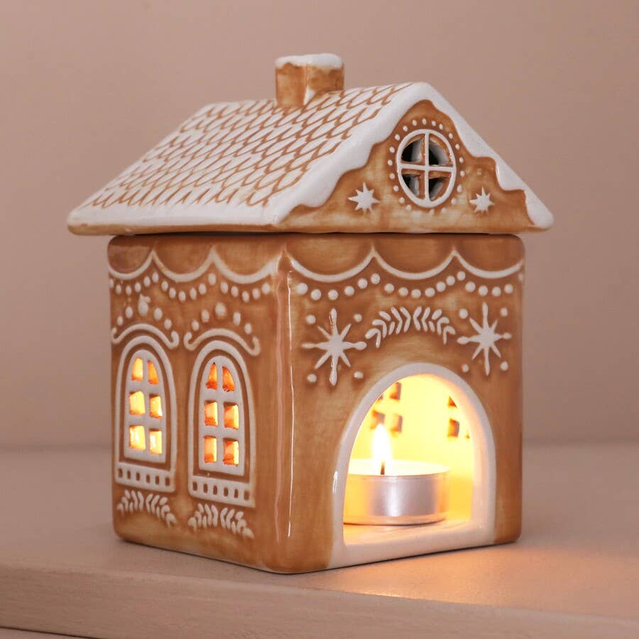 Lisa Angel - Wholesale Wax Warmer - Ceramic Gingerbread House Wax Warmer -Not available to EU3
