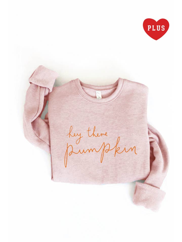 OAT COLLECTIVE - Wholesale Graphic Sweatshirt - Women's - HEY THERE PUMPKIN Plus Graphic Sweatshirt5
