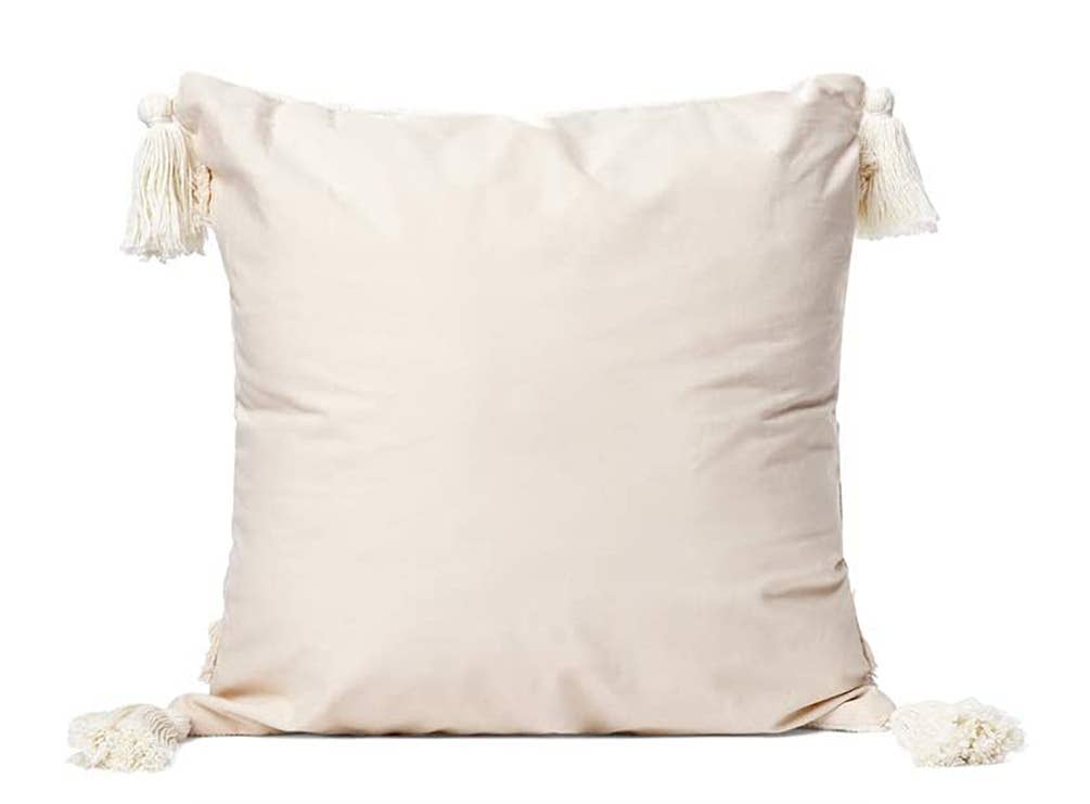 Fennco Styles - Vente Coussin décoratif - Coussin décoratif tufté à la main en forme de pompon1