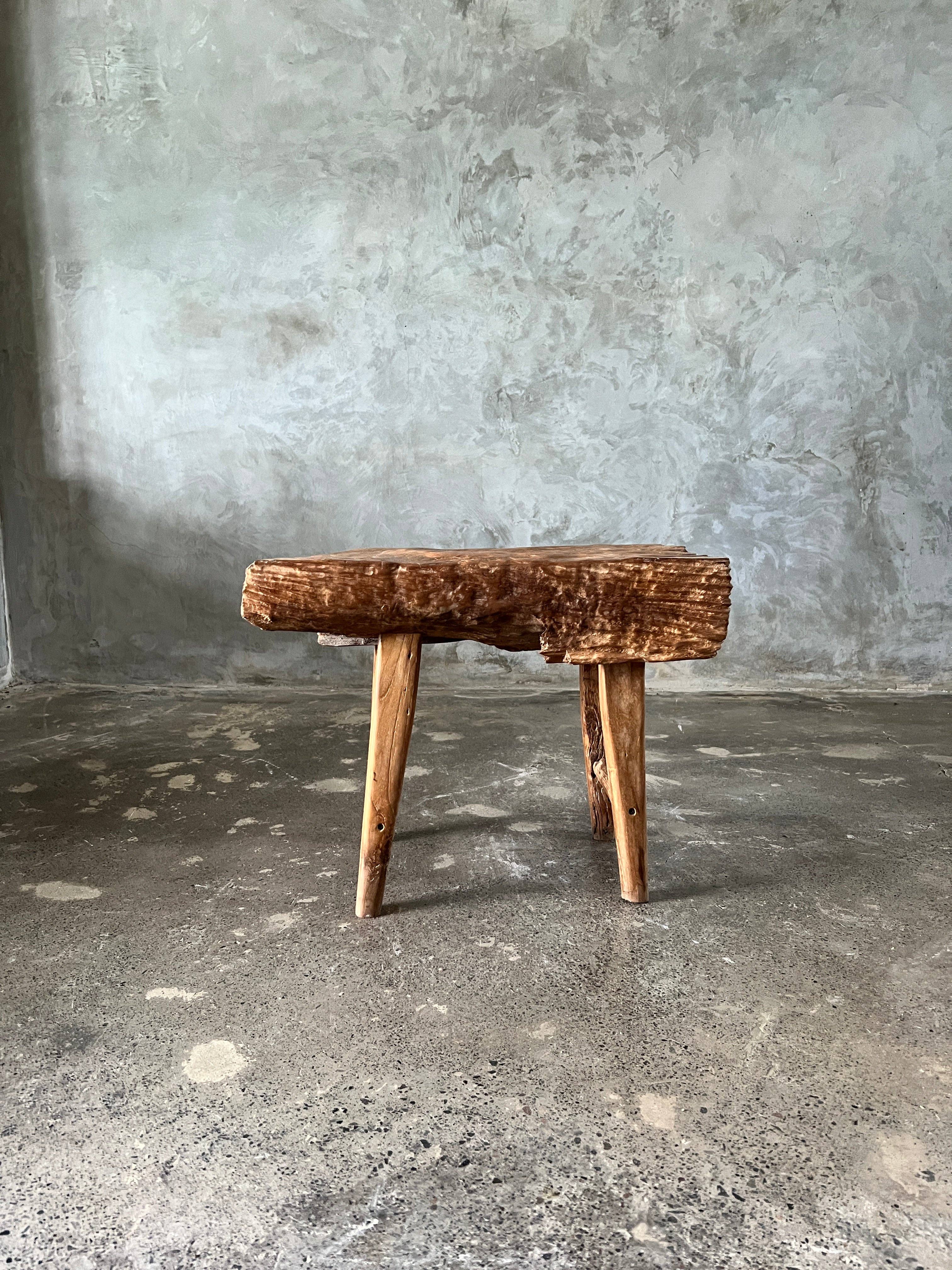 Office Objets - Wholesale Bench - Small organic bench in blonde Asian teak with four legs - Sepuluh34