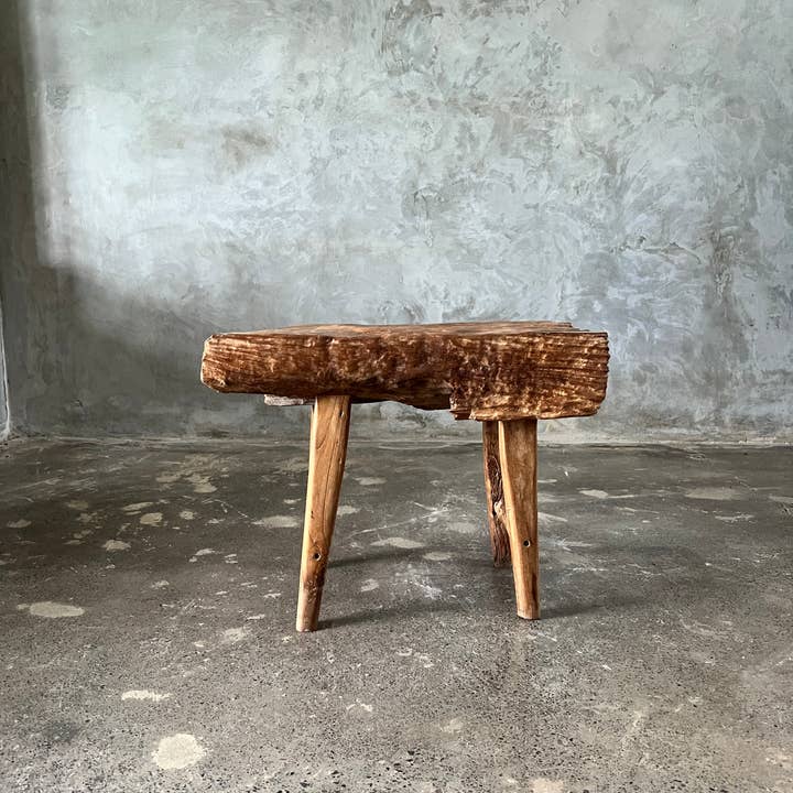 Office Objets - Wholesale Bench - Small organic bench in blonde Asian teak with four legs - Sepuluh34