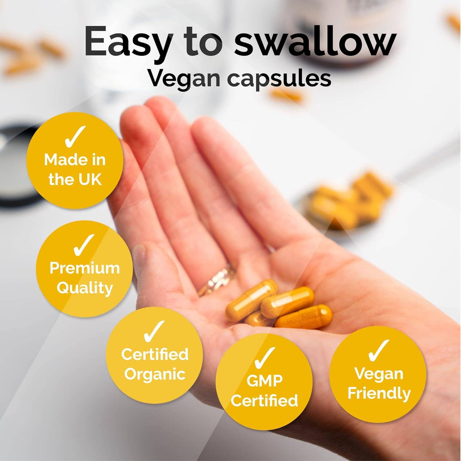 Nutra Brands – wholesale Oral supplement/vitamin – Organic Turmeric & Black Pepper Extract | 120 Vegan Capsules1