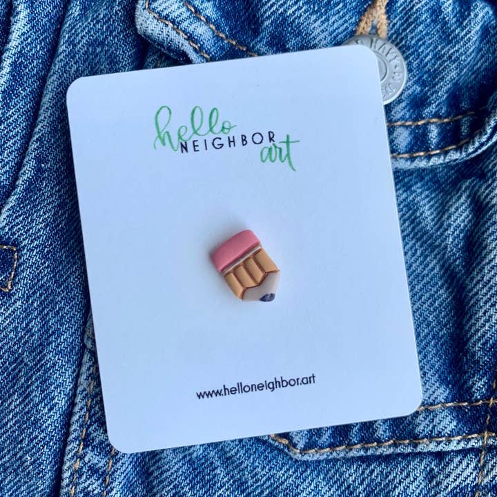 Épingle à crayon pour la vente par Hello Neighbor Art