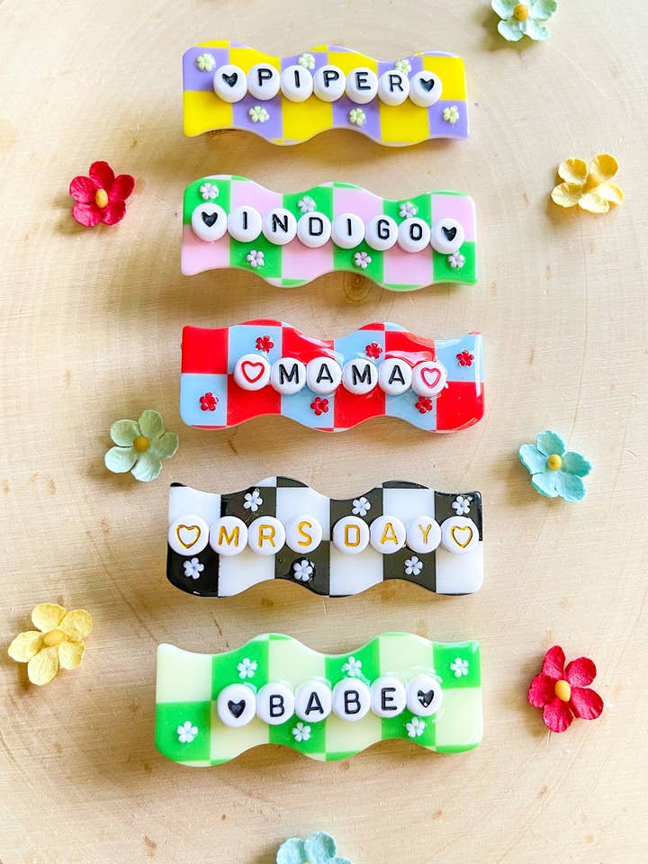 Custom hair clip for wholesale by Washington’s Wildflowers