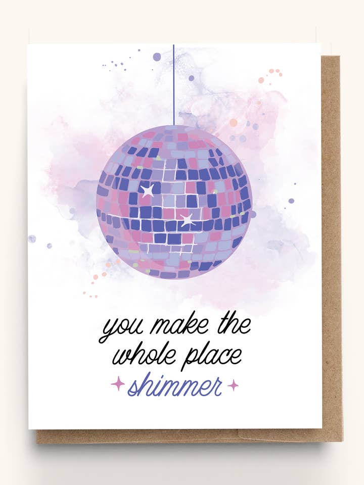 You Make the Whole Place Shimmer Taylor Swift Greeting Card for wholesale by StephKay Designs