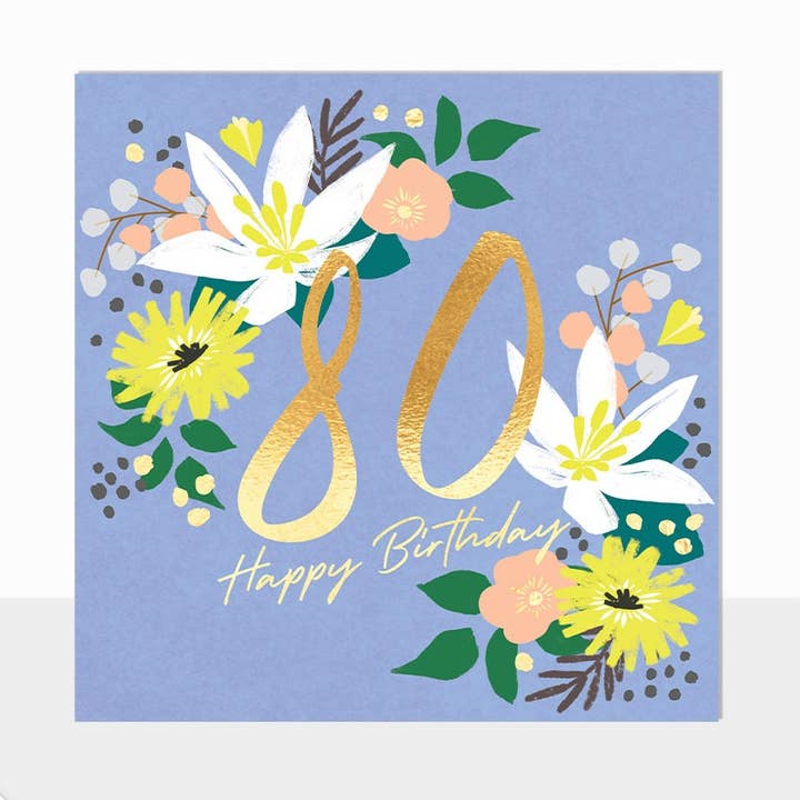 Aurora - Happy Birthday 80 (Female) for wholesale by Laura Darrington Design Ltd