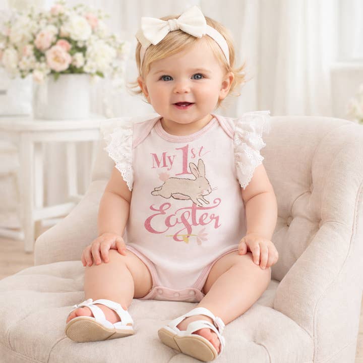 Body en coton « My 1st Easter » pour petite fille pour la vente par Tesa Babe