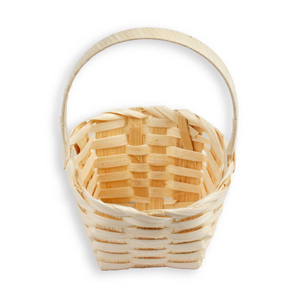 Factory Direct Craft - Wholesale Basket - Mini Woven Bamboo Basket with Handle 5