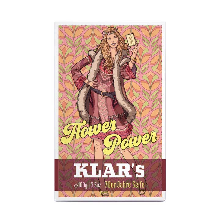 Klar Seifen - Wholesale Bar Soap - 70s Retro Soap Flower Power, 3.5oz0