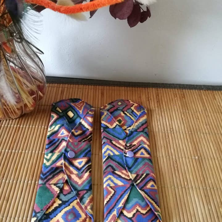 Funnycreation - Vente Serviettes de table en tissu - Serviettes hygiéniques jour ethnique