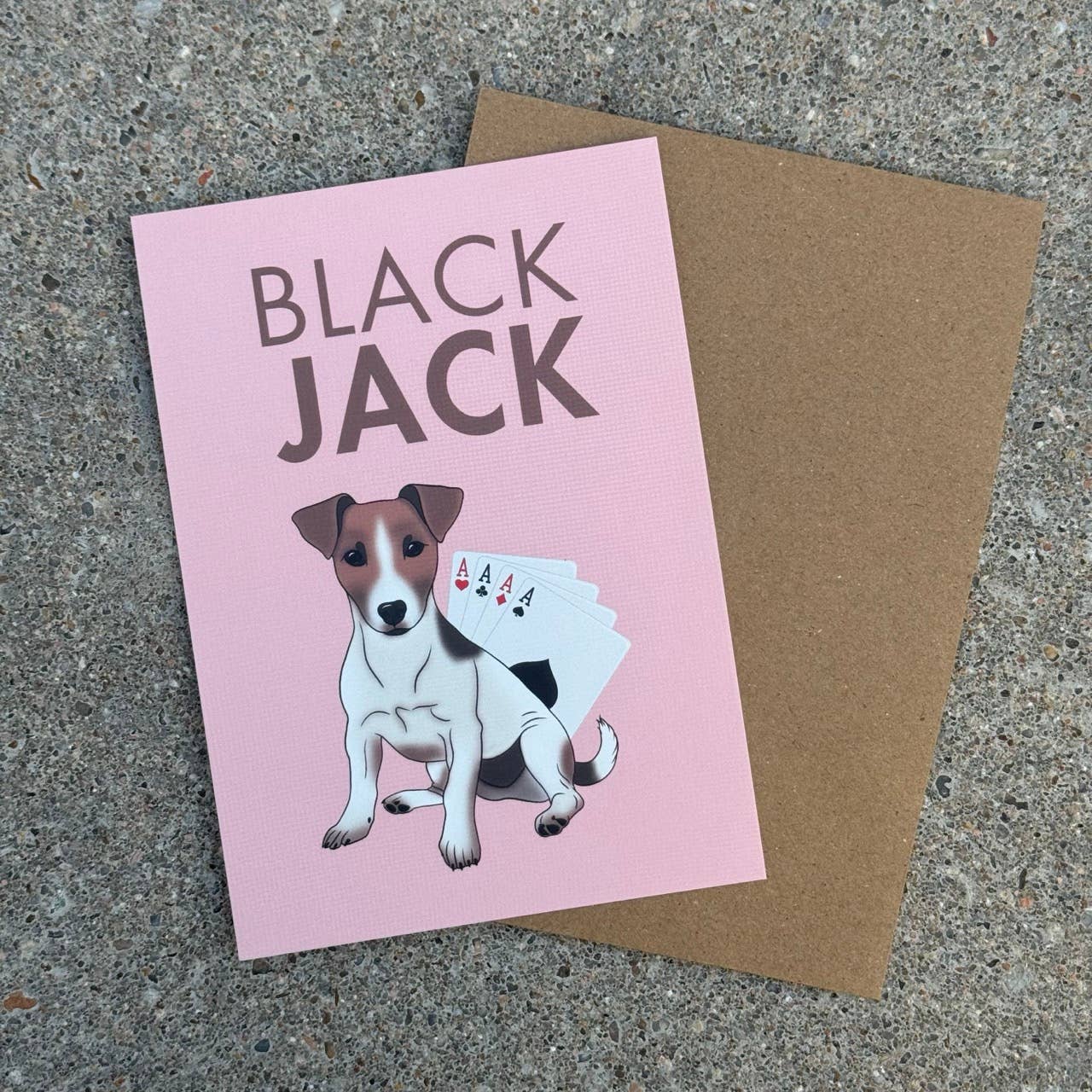LOLLYPOPARTSTUDIO - Wholesale Everyday Greeting Card - Carte Jack Russell « Black Jack »4