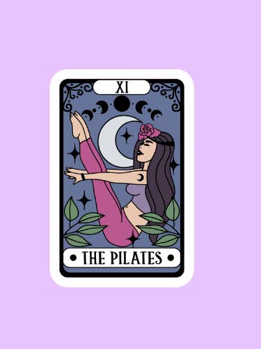 The Pilates Tarot Card Sticker for wholesale by Shadows of Sunshine