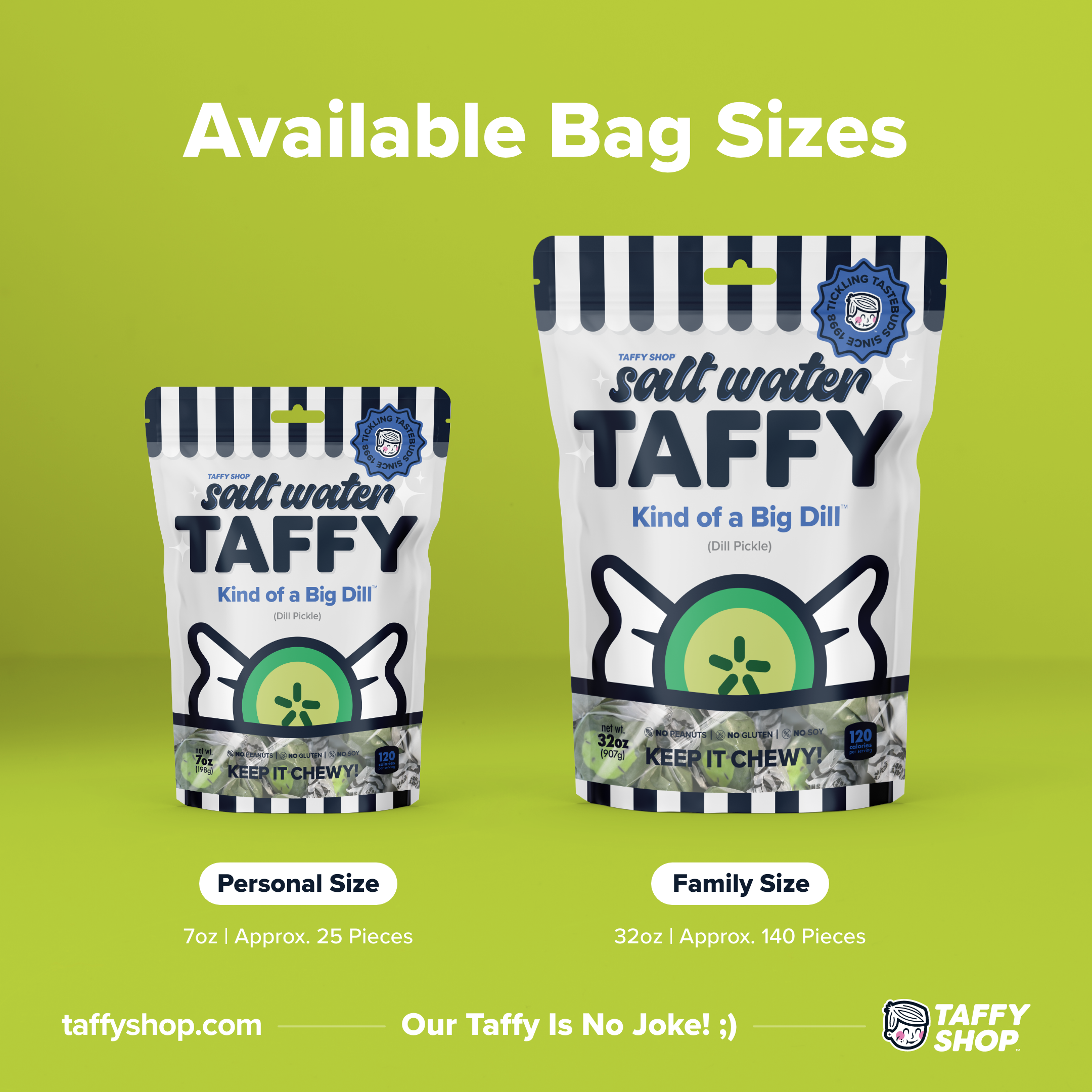 Taffy Shop - Wholesale Taffy - Kind of a Big Dill™ Taffy (Dill Pickle)7