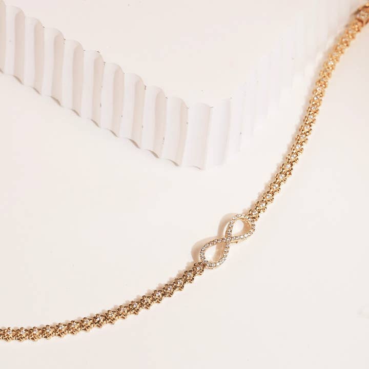Infinity Bracelet l Silver & Gold for wholesale by Annabel Jewellery