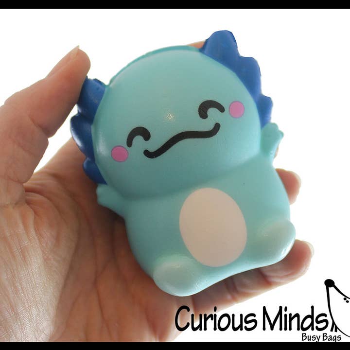 Curious Minds Toys – wholesale Squishy toy – Kids & Baby – 1 Small 3.25" Axolotl Slow Rise Squishy Toys - Memory Foam3