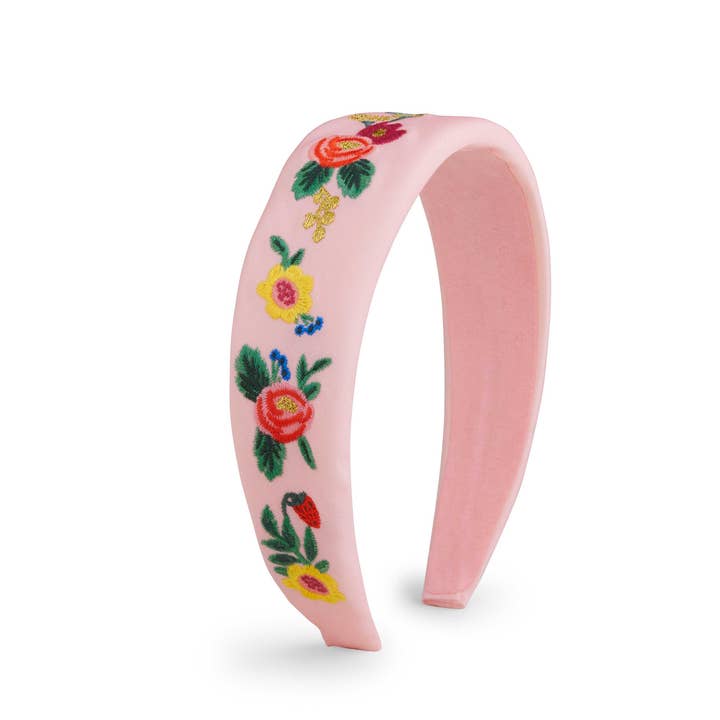Rifle Paper Co. - Wholesale Fashion Headband - Women's - Climbing Roses Embroidered Headband