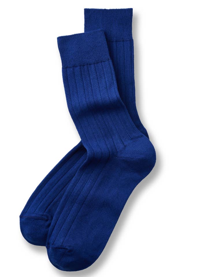 Klassiska kalvsockor i kungblå: kunglig för wholesale av BLACKSOCKS